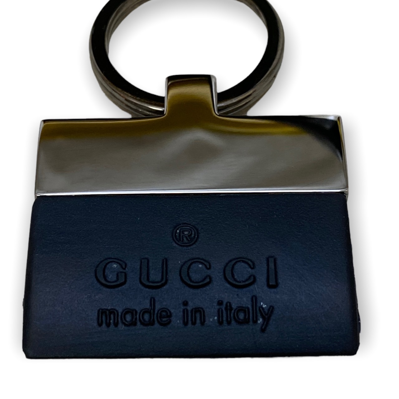 GUCCI キーリング ロゴラバー部 表面加工劣化 表面クリーニング